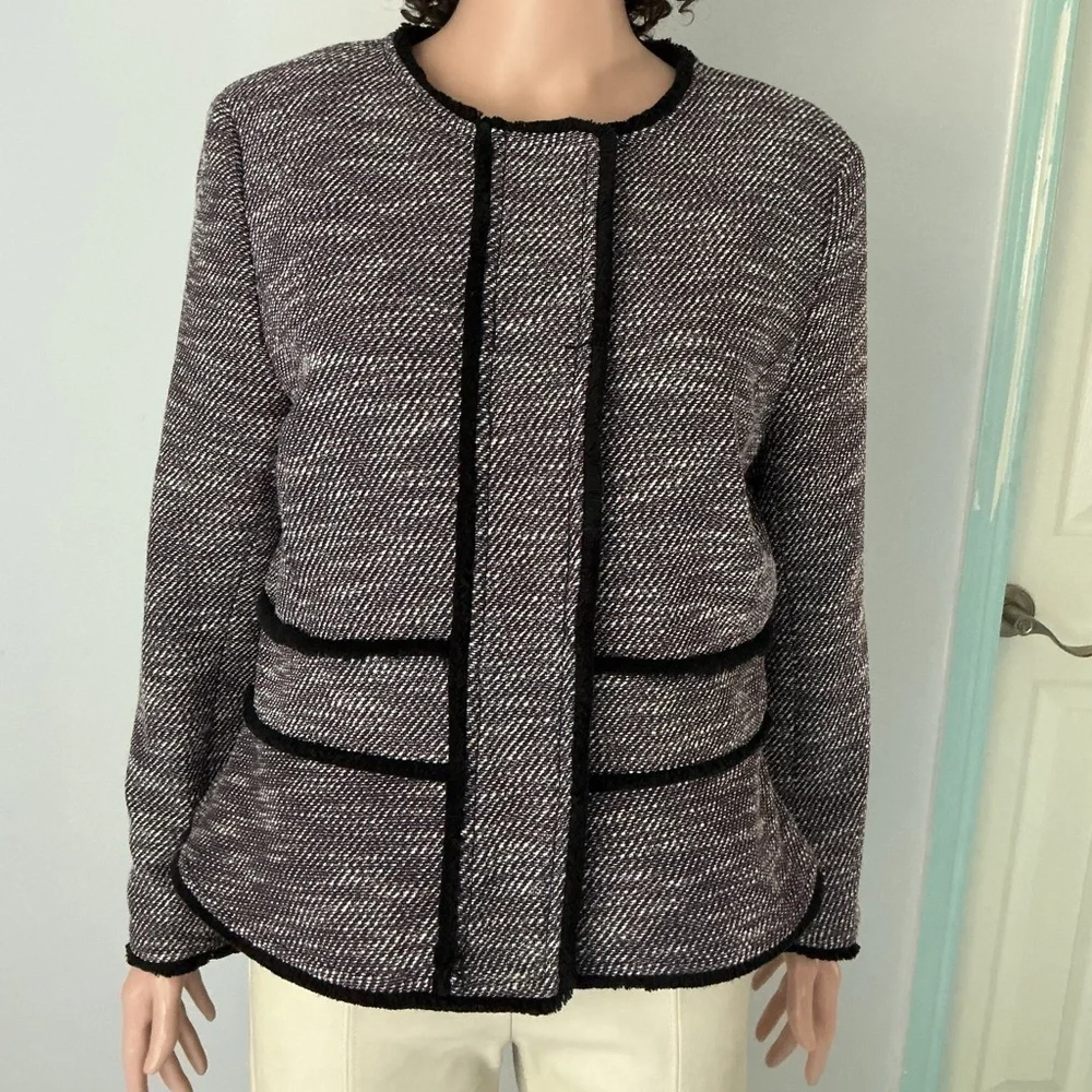 Banana Republic Black and Gray Blazer Sz 12